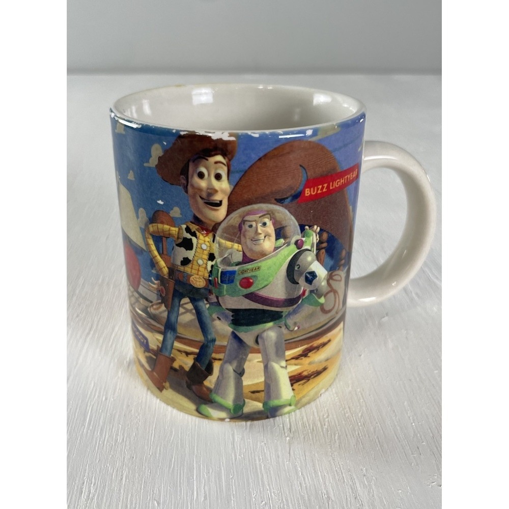 VTG Disney Pixar Toy Story A Friendship with Some Assembly Required Mug Cup 90's